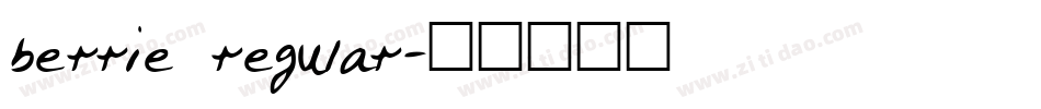 berrie regular字体转换